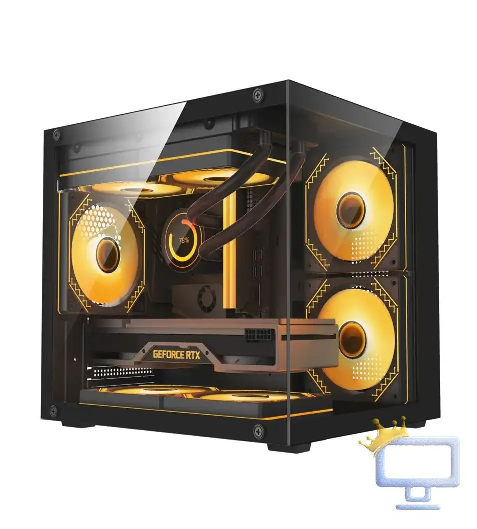 LC-106 black case Motherboard: M-ATX/ITX | NO FANS |