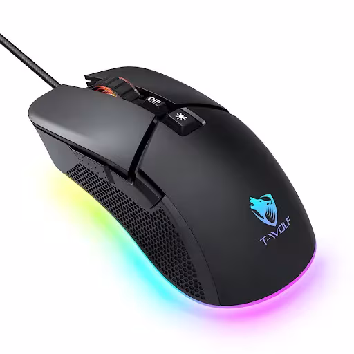 T-WOLF G590 WIRED RGB GAMING MOUSE BLACK
